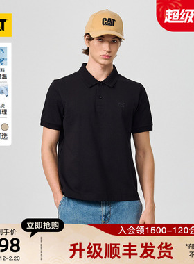 【凉感】CAT卡特26春季新品男士复古工装全棉百搭Polo衫商场同款