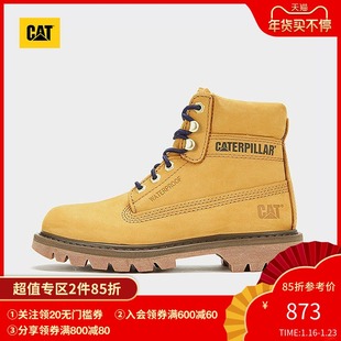 休闲靴专柜同款 黄靴防水耐磨舒适透气黄靴女工装 CAT卡特经典