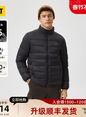CAT卡特秋冬男士户外百搭宽松休闲基础款保暖LOGO羽绒服外套