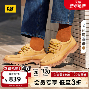 商场同款 CAT卡特秋冬男士 帆船鞋 低帮复古单鞋 户外休闲工装
