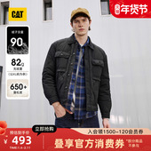 男士 设计感复古夹克式 短款 CAT卡特25秋冬新品 薄款 菱形格纹羽绒服