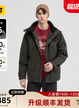 CAT卡特25冬季新品男士户外保暖中长款工装风羽绒服商场同款