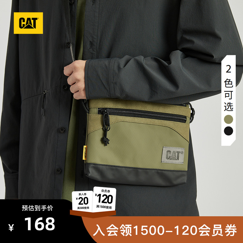 CAT卡特25秋冬新品男女同款户外肩挎包拼接设计休闲轻便斜挎包