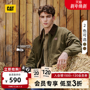 工装 经典 哈灵顿拉链外套灯芯绒翻领夹克 男士 CAT卡特25秋冬新品