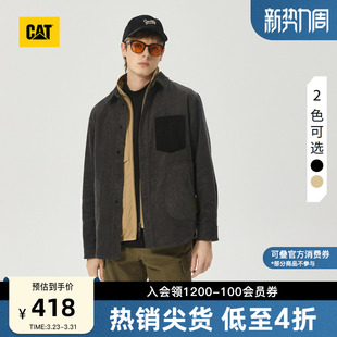 衬衫 拼色设计户外百搭灯芯绒两贴袋长袖 外套 男士 CAT卡特春季