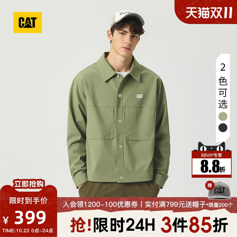 CAT卡特秋季男士商务通勤保暖工装夹克休闲工装风格短款夹克外套