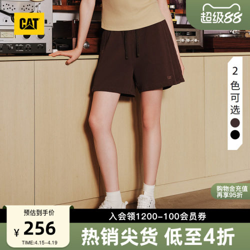 CAT卡特25夏季女士户美式水洗做旧工装美拉德风休闲运动短裤