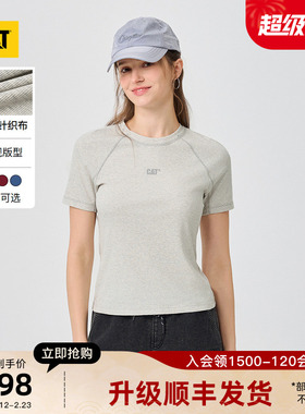 CAT卡特26春季新品女士修身新年红马年限定款短袖T恤商场同款