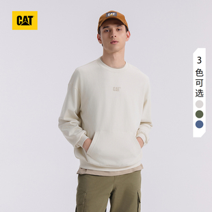 户外休闲全棉口袋套头圆领多色廓形卫衣 男士 CAT卡特25秋季 新品
