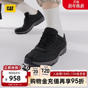 商场同款 CAT卡特25秋冬新品 运动鞋 百搭低帮舒适牛皮休闲鞋 男士