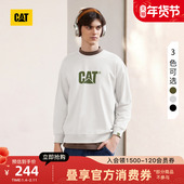 基础大LOGO基础户外休闲美式 CAT卡特25秋新品 男士 廓形圆领卫衣