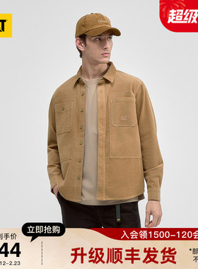 CAT卡特25秋冬新品男士灯芯绒质感复古工装衬衫外套商场同款