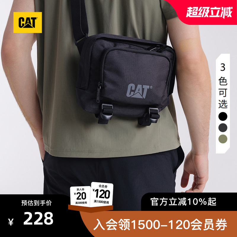 CAT卡特25秋冬新品男女同款户外卡扣斜挎包多功能休闲背包腰包