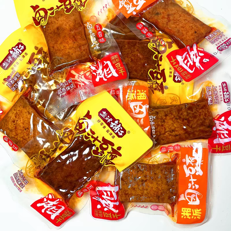 盐津铺子湘豆干兰花串平江风味豆柴火豆干黄金豆棒湘老口味豆腐干