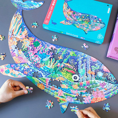 儿童艺术拼图6岁以上7-8-10-12岁100/200/300/500片平图益智玩具