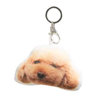 定制吱吱叫玩偶公仔钥匙扣背包挂饰猫咪狗照片可爱小挂件来图定制