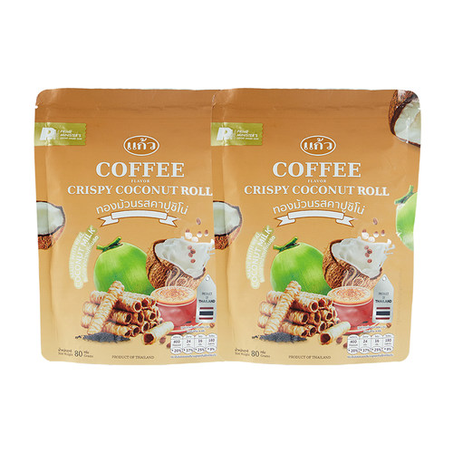 泰国进口卡利维椰香脆卷80g*2袋套装进口零食休闲解馋口味任选