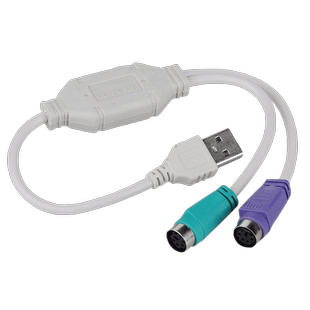 usb转ps2转接头线 鼠标键盘电脑圆口圆头ps/2母转USB公接口转换器