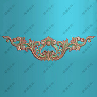 精雕图卷草欧式洋花镂空杨花对称门上装饰中花圆长款A1门上贴花