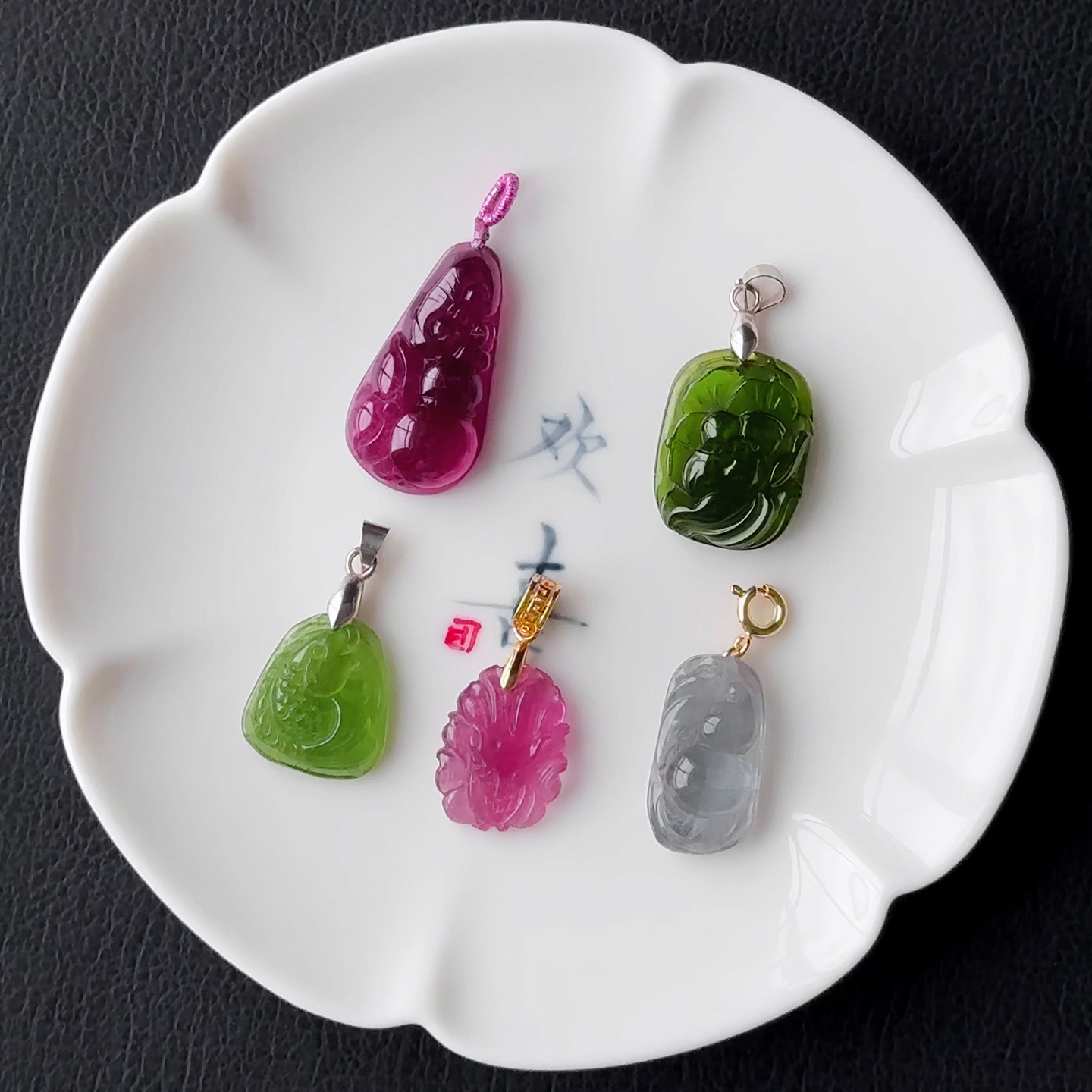 和嘉裕男女碧玺雕刻吊坠项坠精品