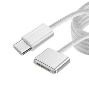 适用苹果笔记本TypeC转换MagSafe3新款MacBookPro电脑磁吸头140w充电线M2电源适配器A2779接口A1466快充A2780