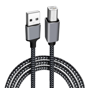 适用USB连接线B方口2.0罗兰合成综合效果器雅马哈架子鼓电鼓百灵达调音台直播声卡电脑数据线MIDI键盘电子琴