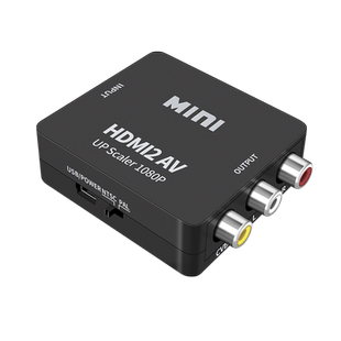 HDMI转AV转换器机顶盒投影仪电视盒子电脑笔记本HDIM连接线解码器一分三转接头三色孔rca老款电视机老式接口