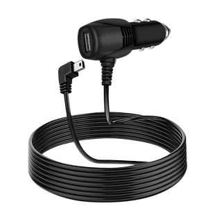 适用小米凌度360车载行车记录仪充电线盯盯拍70迈点车充点烟器USB安卓接口连接线插头T型Mini弯头加长电源线