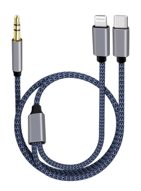 车用AUX连接线3.5mm一分二
