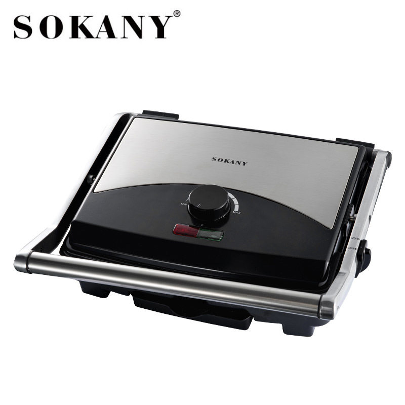 德国sokany210烤牛排帕尼三明治机家用商用全自动烧烤机