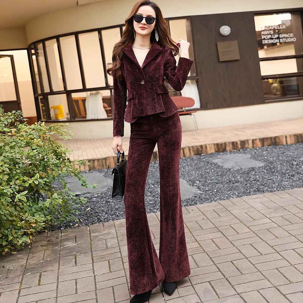 小众设计感显瘦修身时尚套装