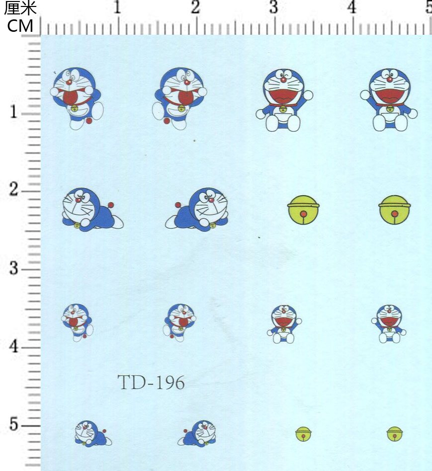 叮当机器猫痛车图案DIY水贴纸