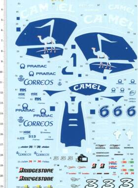 DC0049 1/12 RC211V 骆驼涂装摩托车模型改装水贴纸