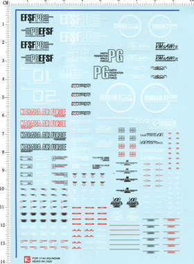 MW-1020 1/144 EX-S 地球连邦宇宙部队机体标志水贴纸
