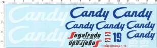 模型DIY水贴纸 1/18 TG184 CANDY 19号 F1赛车
