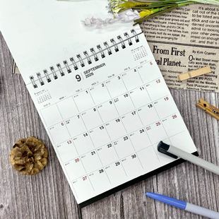 2028 2027 2026年历月历月计划表简约大格子日历记事桌历创意桌面小号台历 上市一本用三年SEASON台湾四季 新款