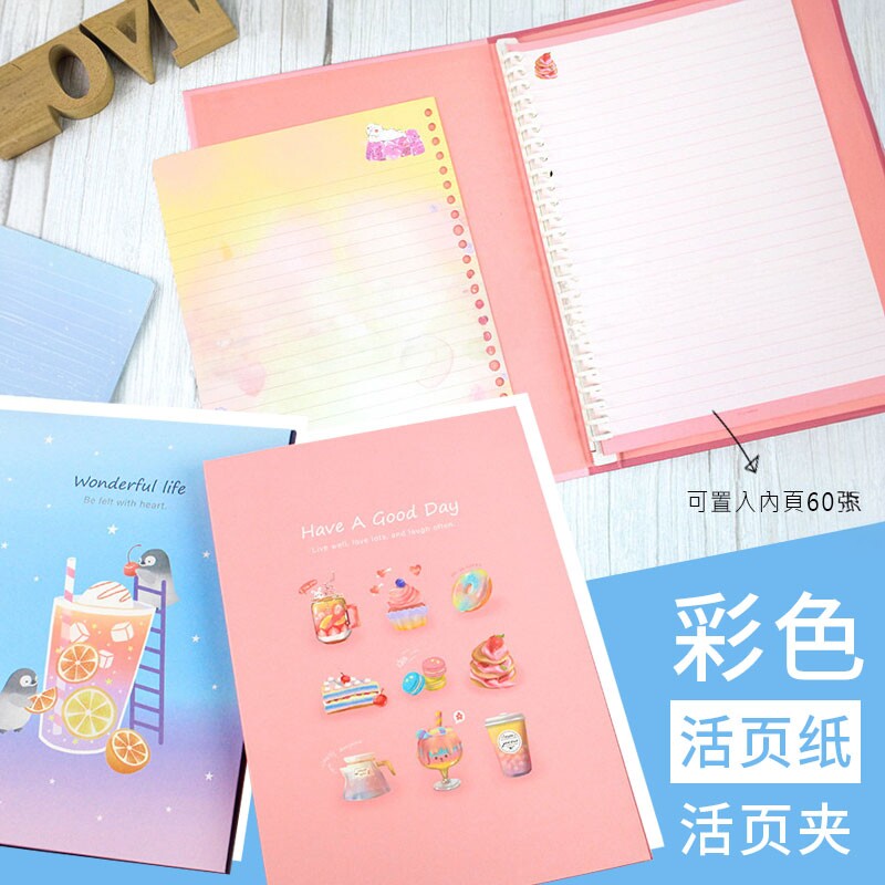 珠友26孔台湾a5花纹活页笔记本图片