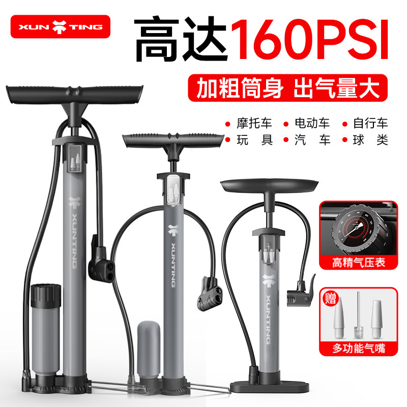 自行车打气筒高压便携式家用通用图片