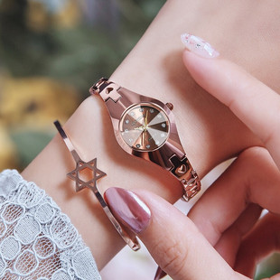 瑞士正品夏季全自动高级感小众轻奢小巧女款小表盘防水镂空手链表