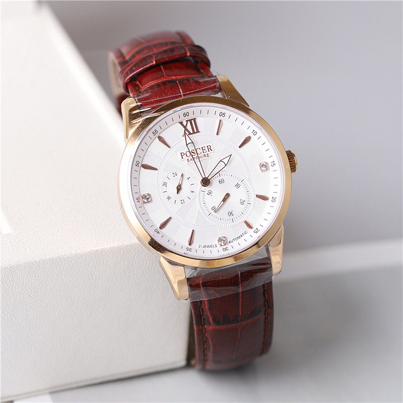 正品poscer宝时捷手表男表男士机械表时尚潮流防水简约保时捷6034