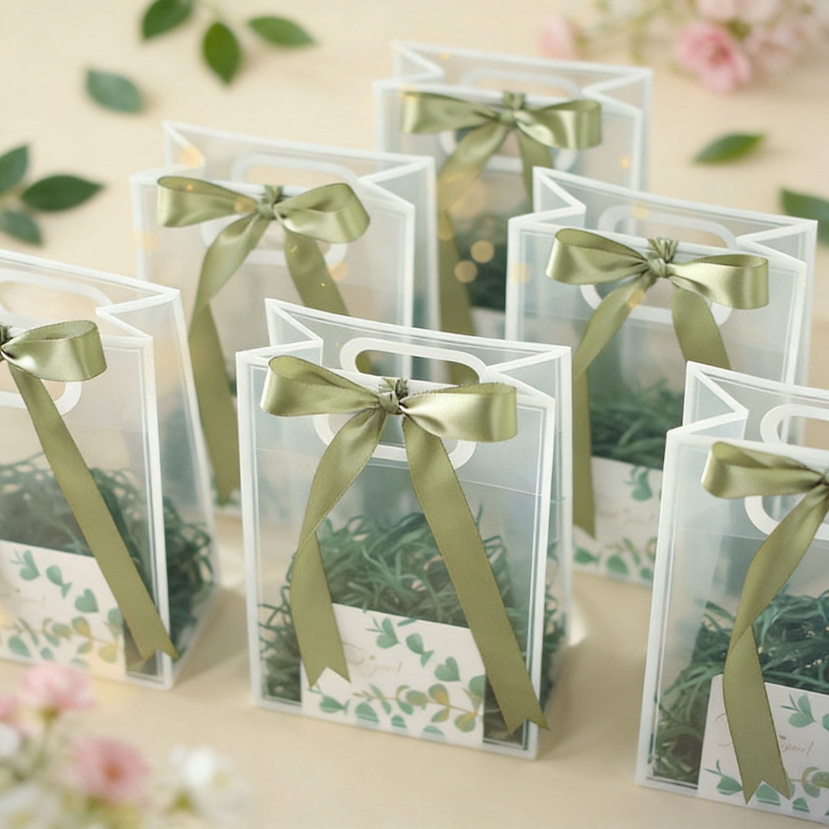 透明三八礼品袋子结婚小号伴手礼手提袋礼物包装盒空盒婚礼塑料袋