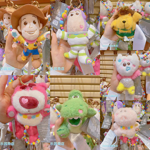 香港迪士尼 玩具总动员Q版胡迪巴斯劳苏火腿猪抱抱龙卡通毛绒挂件