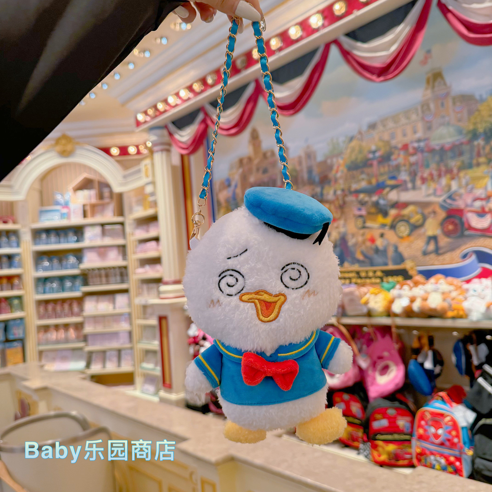 香港迪士尼 唐老鸭卡通造型身体包包 可爱斜挎的 零钱包 散钱包,模玩/动漫/周边/娃圈三坑/桌游,动漫背包/钱包/箱包,淘宝优惠券,粉丝福利购,淘宝优惠卷