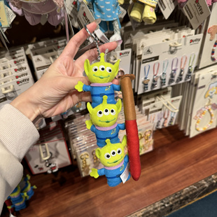 香港迪士尼玩具总动员三眼仔三眼怪卡通毛绒公仔挂件钥匙扣包挂