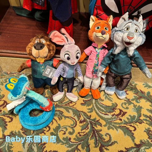 香港迪士尼 疯狂动物城2朱迪尼克狐狸巴海狸猞猁蛇毛绒公仔玩偶