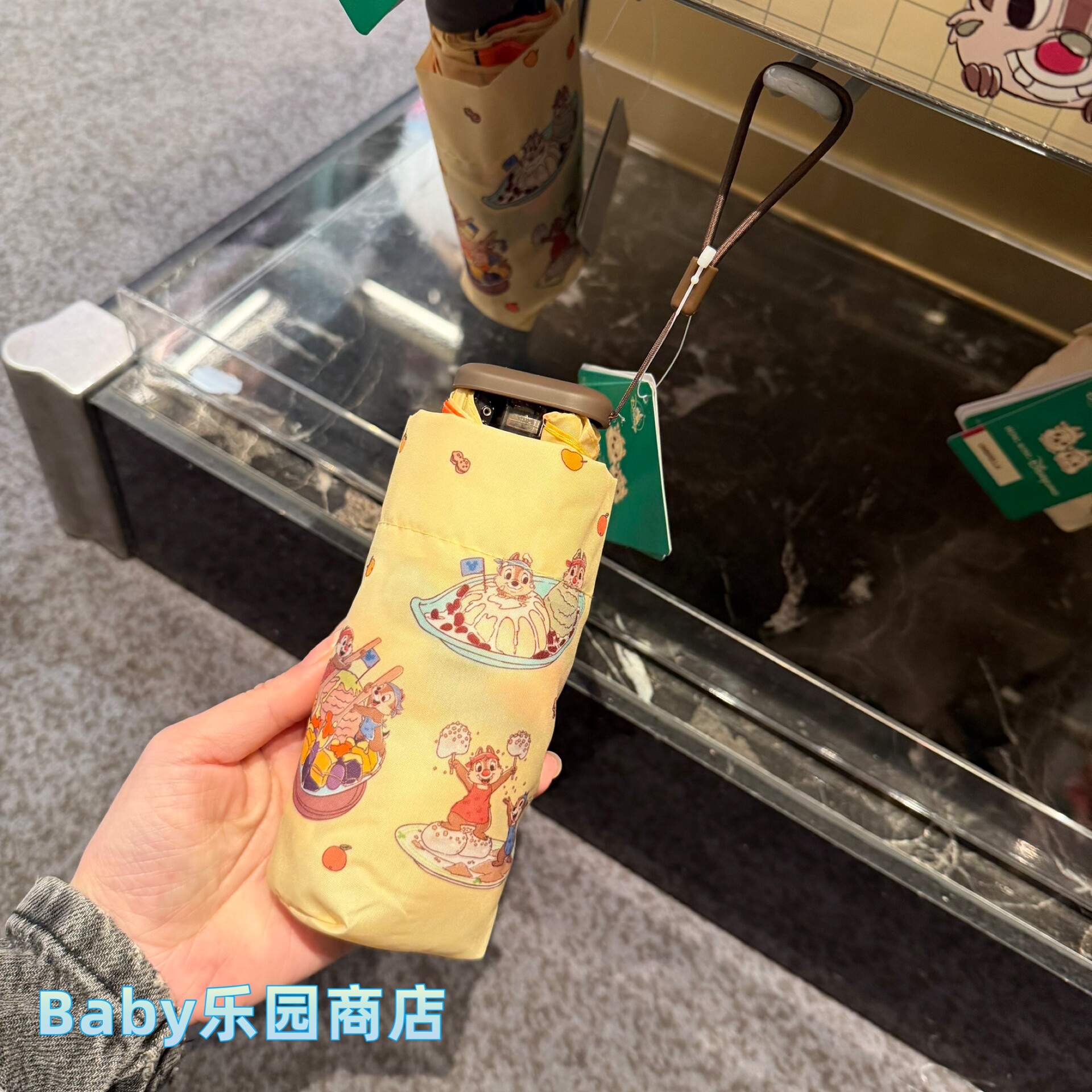 香港迪士尼 钢牙齐齐大鼻雨伞晴雨两用折叠雨伞动漫太阳伞