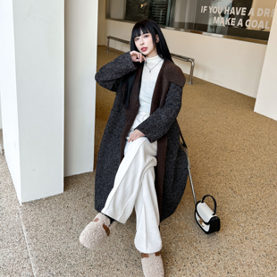 秋冬大衣623008 柳哥严选 羊绒羊毛大衣外套女中长款