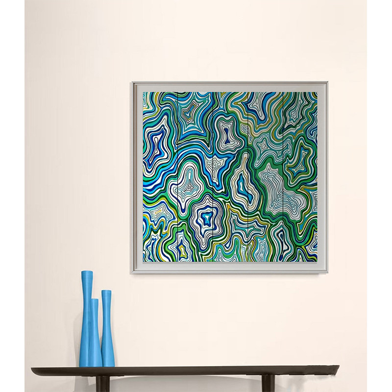 现代小众抽象艺术装饰画客厅玄关立体感挂画餐厅玄关法式大气壁画
