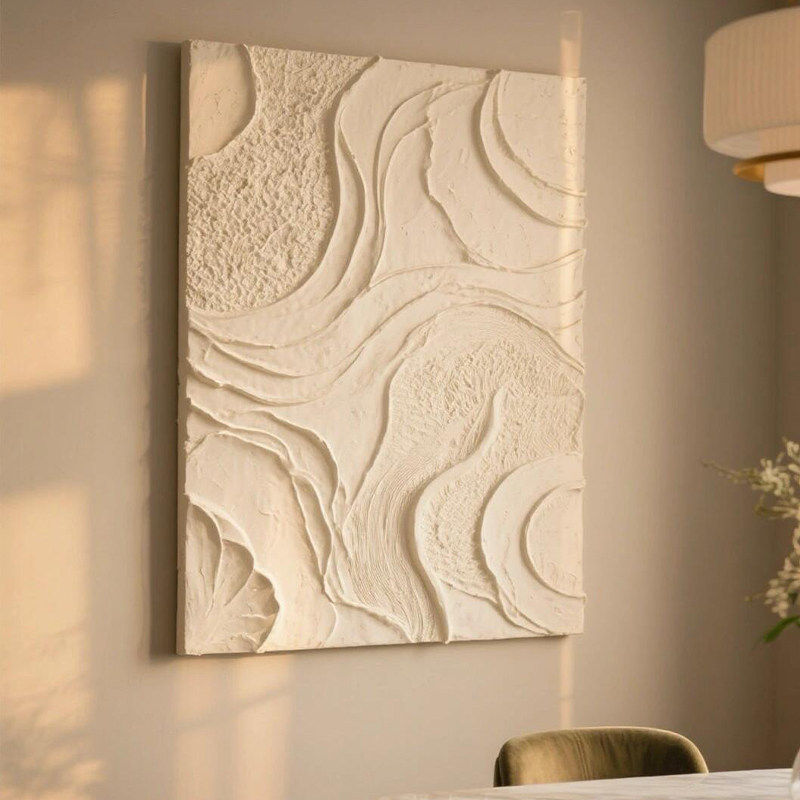 现代简约轻奢高级感客厅装饰画立体肌理感玄关沙发墙小众艺术挂画