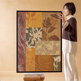 《雪岭秋原》中古风客厅沙发背景墙装饰画餐厅书房玄关小众艺术画